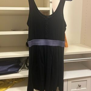 Banana Republic Black Dress with Purple Accent